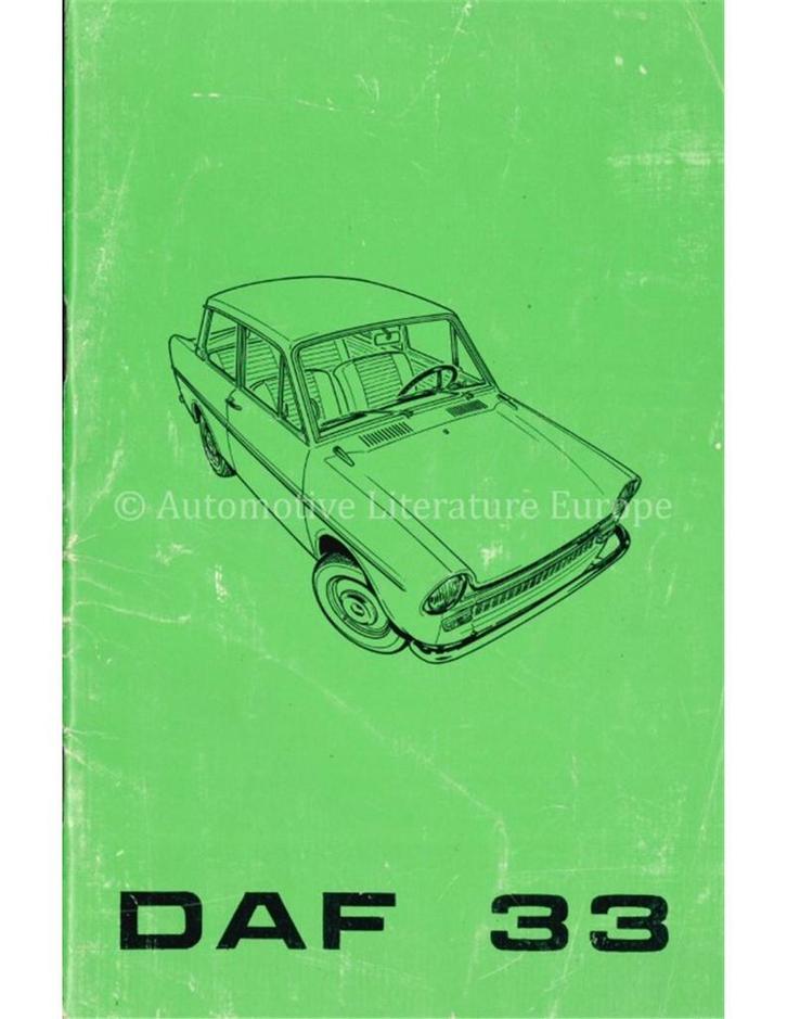 1969 DAF 33 INSTRUCTIEBOEKJE NEDERLANDS, Auto diversen, Handleidingen en Instructieboekjes, Ophalen of Verzenden