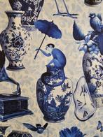 Tissu Vases Paradise avec singes et flamants roses -