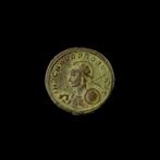Romain antique Pièce de monnaie historique de lempereur, Antiek en Kunst