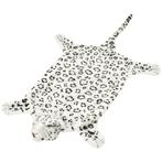 vidaXL Tapis en peluche en forme de léopard 139 cm Blanc, Verzenden, Neuf