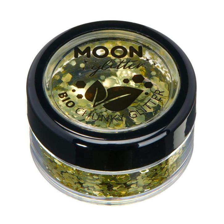 Moon Glitter Bio Chunky Glitter Gold 3g, Hobby en Vrije tijd, Feestartikelen, Nieuw, Verzenden