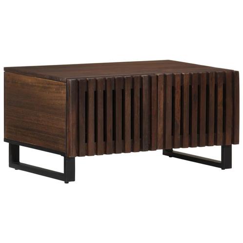 vidaXL Salontafel 80x51x40 cm massief mangohout bruin, Huis en Inrichting, Tafels | Salontafels, Nieuw, Verzenden