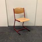 Schoolstoel met sledeframe, zithoogte 45 cm, hout - rood