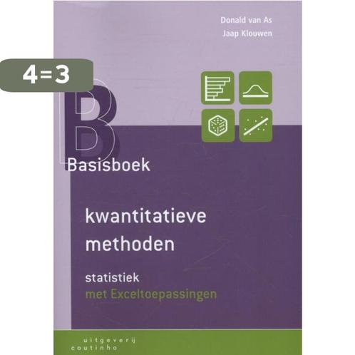 Basisboek kwantitatieve methoden 9789046903568 Donald van As, Boeken, Wetenschap, Zo goed als nieuw, Verzenden