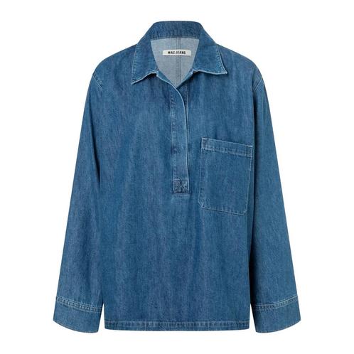 MAC • blauw denim Overshirt • M, Kleding | Dames, Blouses en Tunieken, Verzenden