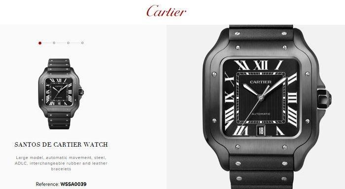 Cartier - Santos de Cartier Large Black - WSSA0039 - Homme -, Handtassen en Accessoires, Horloges | Heren