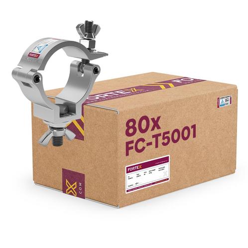 80x FORTEX Slimline Half Coupler truss klem WLL 100kg buis, Muziek en Instrumenten, Licht en Laser, Verzenden