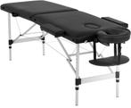 Massagetafel - inklapbaar - 2 secties - aluminium - zwart, Sport en Fitness, Ophalen of Verzenden, Nieuw