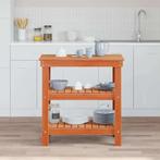 vidaXL Werkbank Wasbruin 78,5 x 50 x 80 cm Massief, Doe-het-zelf en Bouw, Verzenden, Nieuw