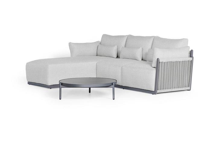 Suns Sorrento chaise longue loungeset soft grey rechts SALE, Tuin en Terras, Tuinsets en Loungesets