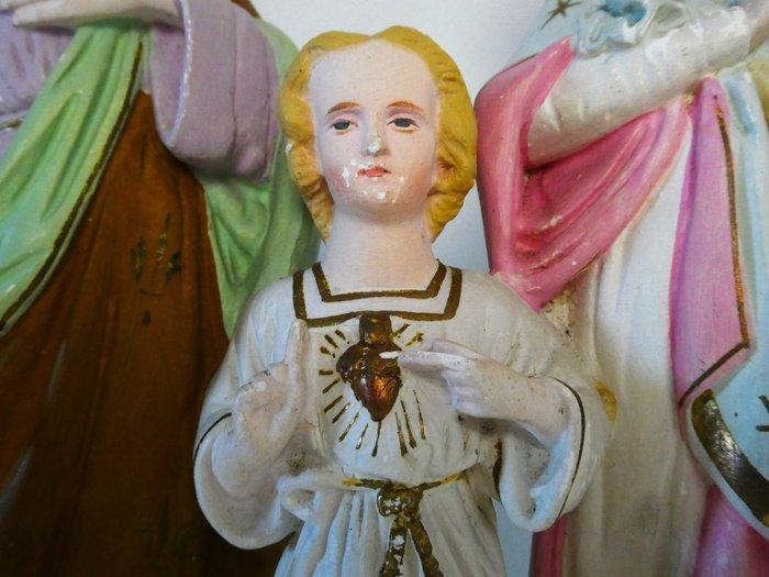 Beeld, Antiek brocant beeld van de Heilige Familie Jozef, Antiquités & Art, Antiquités | Livres & Manuscrits