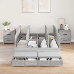vidaXL Opbergbedframe Grijs Sonoma 120x200 cm, Huis en Inrichting, Slaapkamer | Bedden, Verzenden, Nieuw
