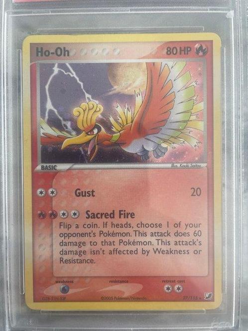 Pokémon - 1 Graded card - Ho-Oh 27 - PSA 7 - EX - EX Unseen, Hobby en Vrije tijd, Verzamelkaartspellen | Pokémon