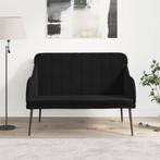 vidaXL Bankje 110x76x80 cm fluweel zwart, Verzenden, Nieuw