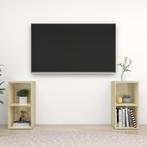 vidaXL Tv-meubelen 2 st 72x35x36,5 cm bewerkt houtsonoma, Huis en Inrichting, Kasten |Televisiemeubels, Verzenden, Nieuw