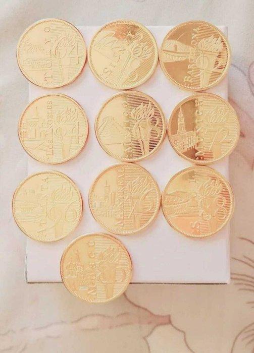 Volledige collectie 22k goud munten van de Olympische Spelen, Verzamelen, Overige Verzamelen