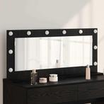 vidaXL Make-up Spiegel met spiegel Zwart Eiken 100 x 45 x 18, Huis en Inrichting, Verzenden, Nieuw