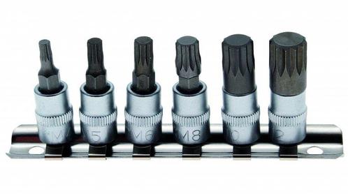 Bgs Technic Bitdoppen 1/4, 6 delig, veeltand, M4-M12, Auto diversen, Autogereedschap, Verzenden