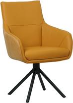 leren industriële draaibare eetkamerstoel -  ( leer), Huis en Inrichting, Stoelen, Overige kleuren, Nieuw, Leer, Ophalen of Verzenden