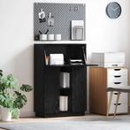 vidaXL Bureau Zwart Eiken 71,5 x 31,5 x 106,5 cm Bewerkt, Huis en Inrichting, Verzenden, Nieuw