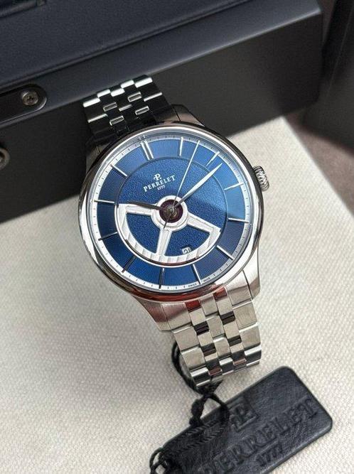 Perrelet - Double Rotor Automatic Date Blue - A1090/6 -, Handtassen en Accessoires, Horloges | Heren