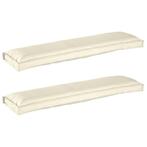 vidaXL Pallet Kussen Set 2 pcs Crème 150 x 40 x 8 cm Oxford, Verzenden