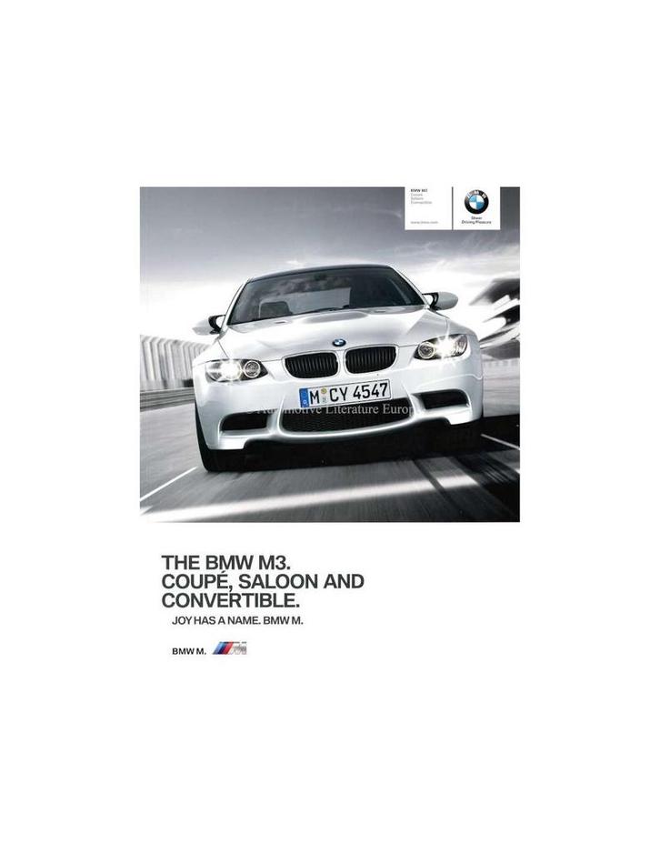 2010 BMW M3 BROCHURE ENGELS, Boeken, Auto's | Folders en Tijdschriften