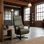 Leren relaxfauteuil Matrix - Massif Olive (olijf/groen) -, Nieuw, Ophalen of Verzenden, 50 tot 75 cm, Industrieel, Modern