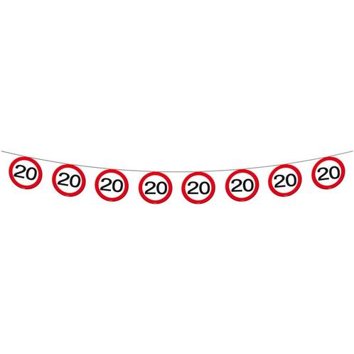 Slingers 20 Jaar Verkeersbord 12m, Hobby en Vrije tijd, Feestartikelen, Nieuw, Verzenden