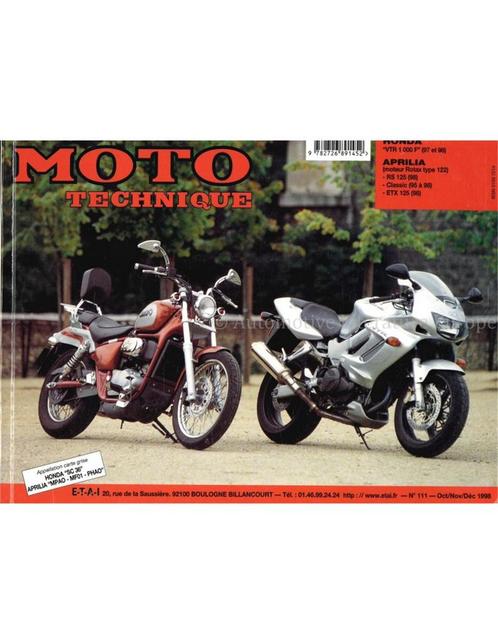 REVUE MOTO TECHNIQUE No. 111 (HONDA VTR 1000, APRILIA RS, Boeken, Auto's | Boeken