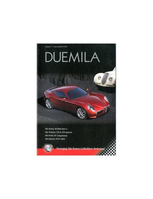 2003 ALFA ROMEO CLUB DUEMILA MAGAZINE 71 NEDERLANDS, Livres, Autos | Brochures & Magazines