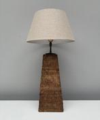 Tafellamp - Rattan, Linnen - Luxe Gevlochten Tafellamp, Antiek en Kunst