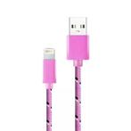 iPhone/iPad/iPod Lightning USB Oplaadkabel Gevlochten Nylon, Télécoms, Téléphonie mobile | Chargeurs pour téléphone, Verzenden