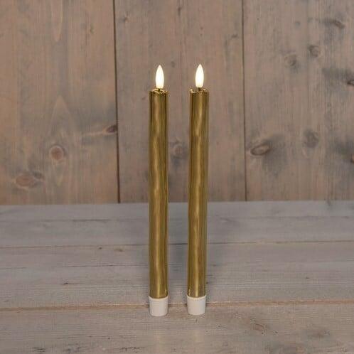 Ledkaars 3d flame candle goud annas collection d 2,5 h 23, Hobby en Vrije tijd, Knutselen, Nieuw