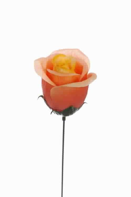 Rose bud Roos op draad Oranje Rose bud Roos, Huis en Inrichting, Woonaccessoires | Kunstplanten en Kunstbloemen, Nieuw