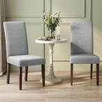 2x Eetkamerstoelen - hoge rugsteun - zacht zitting - grijs, Huis en Inrichting, Verzenden, Nieuw