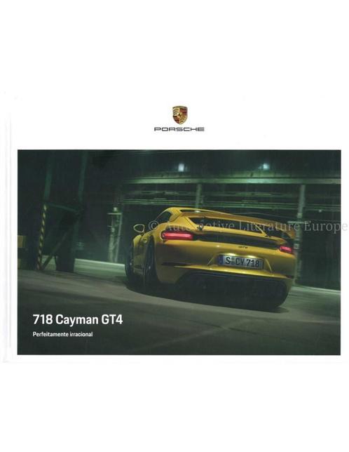 2021 PORSCHE 718 CAYMAN GT4 HARDCOVER BROCHURE PORTUGEES, Livres, Autos | Brochures & Magazines