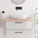 vidaXL Wastafelblad 80x60x(2-4) cm onbehandeld massief hout, Huis en Inrichting, Keuken | Keukenelementen, Verzenden, Nieuw