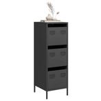 vidaXL Hoge kast 39x35x103,5 cm staal zwart, Huis en Inrichting, Verzenden, Nieuw