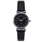 Fako® - Horloge - Ø 26mm - Zilverkleurig - Zwart/Zwart, Verzenden