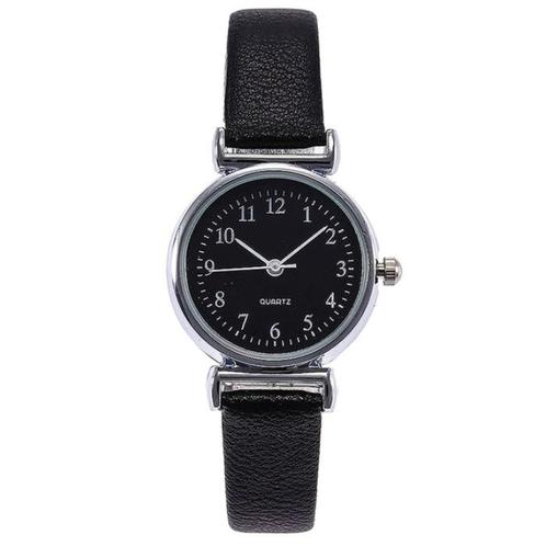 Fako® - Horloge - Ø 26mm - Zilverkleurig - Zwart/Zwart, Bijoux, Sacs & Beauté, Montres | Femmes, Envoi