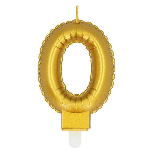 Gouden Kaars 0 Jaar 8cm, Hobby en Vrije tijd, Feestartikelen, Nieuw, Verzenden