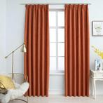 vidaXL Gordijnen verduisterend met haken 2 st 140x225 cm, Huis en Inrichting, Verzenden, Nieuw