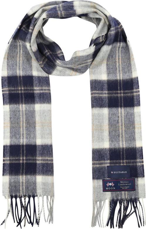 Suitable Sjaal Ruit Merino Wol Blauw Grijs maat  Heren, Kleding | Heren, Mutsen, Sjaals en Handschoenen, Nieuw, Verzenden