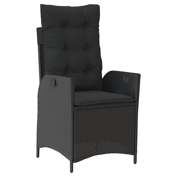 Verstelbare Tuinstoel met Kussens - Zwart | Retour Deal |..., Tuin en Terras, Tuinstoelen, Verstelbaar, Nieuw, Rotan, Verzenden