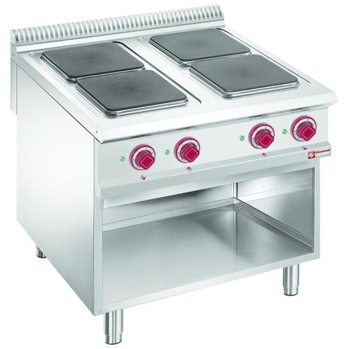 Fornuis | Elektrisch | 4 Kookplaten | Open Kast | 3x 3kW +, Zakelijke goederen, Horeca | Keukenapparatuur, Nieuw in verpakking