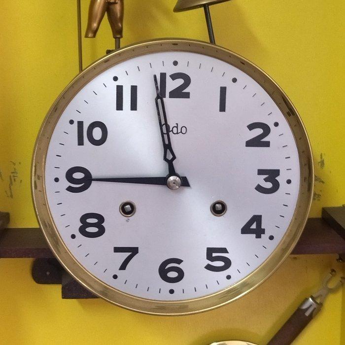 Wandklok - Odo - Hout, Messing - 1960-1970, Antiquités & Art, Antiquités | Horloges