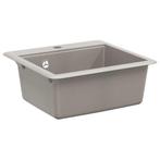 vidaXL Wasbak Grijs 470 x 440 mm Graniet, Verzenden