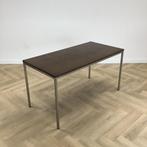 kantinetafel 150x70 cm,  Bruin blad - chroom, Bureau