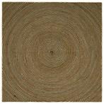 vidaXL Tapijt Natuurlijk en zwart 200 x 200 cm Jute, Maison & Meubles, Ameublement | Tapis & Moquettes, Verzenden